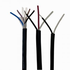 Quality 2 Core 18 AWG Stranded Tinned Copper Black PUR Jacket Cables for sale