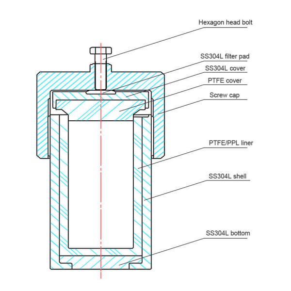 100ml Hydrothermal Autoclave Reactor Toption Stainless Steel Autoclave Reactor