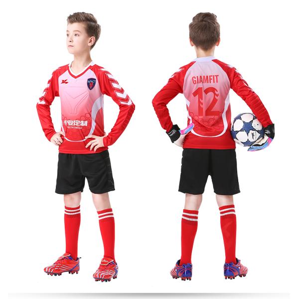 Football goalkeeper uniform Children's anti-collision goalkeeper suit Customized set boys' thickened primary school jersey