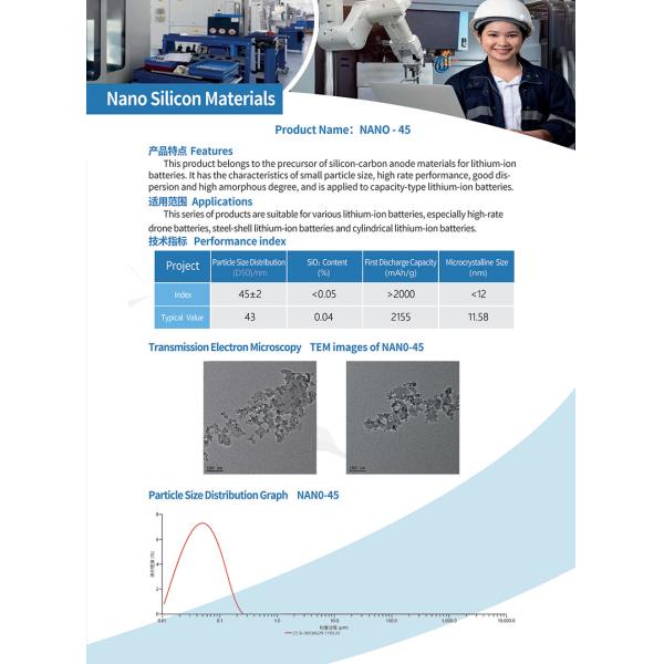 Nano Silicon Carbon Silicon Composite Material Lithium IonBattery Anode Materials Lithium Battery Si C Anode