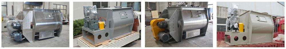 Horizontal Twin Shaft Paddle Mixer High Efficiency With Mild Steel Material