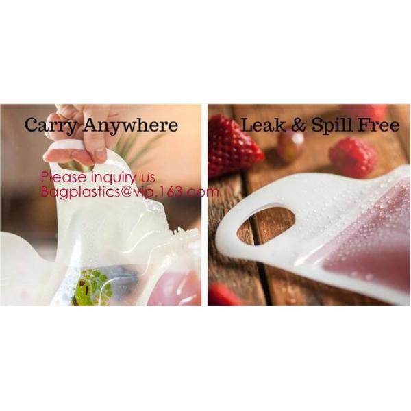Custom Printing Logo High quality Eco-friendly Reusable Soft drink bag with spout,stand up spout pouch doypack aluminum