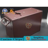 China Gambling Poker Table Metal Casino Money Drop Box With Sleeve & Locks For Poker Table Cash Holder for sale