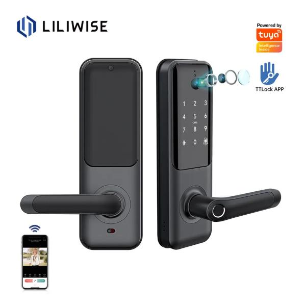 Fingerprint Video Door Bell Lock Tuya Smart Door Lock With Camera