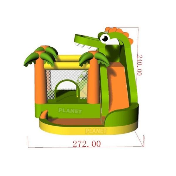 Backyard 210D Inflatable Shark Bouncy Castle Water Slide With Pool