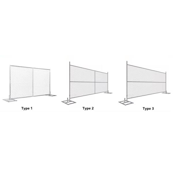 Galvanized Chain Link Temporary Fencing Panel , Temporary Security Fence USA Standard