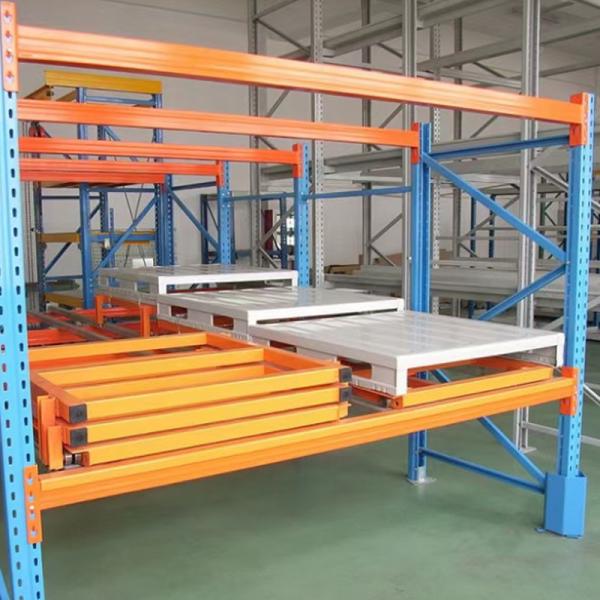 1000kg Push Back Racking System High Density Storage Press In Shelving Robust
