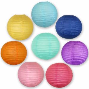 China Colorful Chinese Paper Lamp Paper Lantern Decorations 6 Inch / 8 Inch on sale