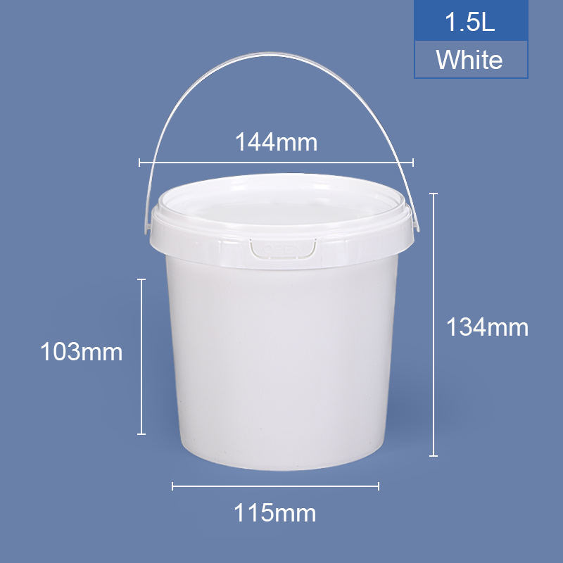 IML Plastic Popcorn Biscuit Chips Bucket with Customized Capacity and Custom Logo