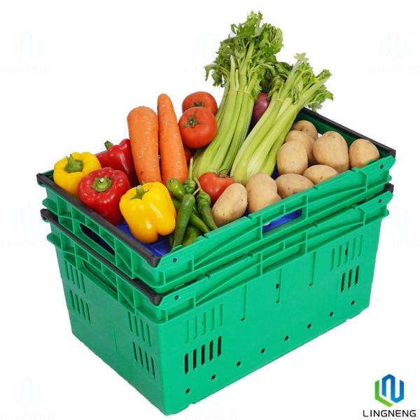 Buy 48L Nestable Plastic Crates ,  Stackable Plastic Harvest Crates at wholesale prices