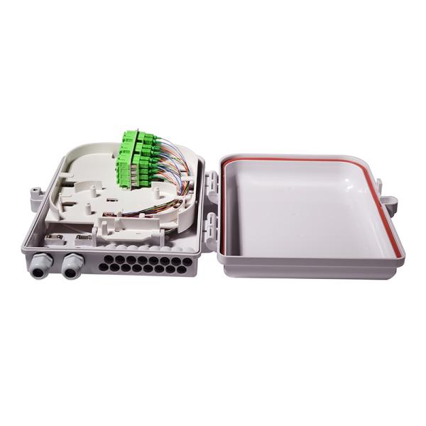 FTTH 16 Core Distribution Box , Plastic Fiber Optic Splicing Box IP66 Waterproof