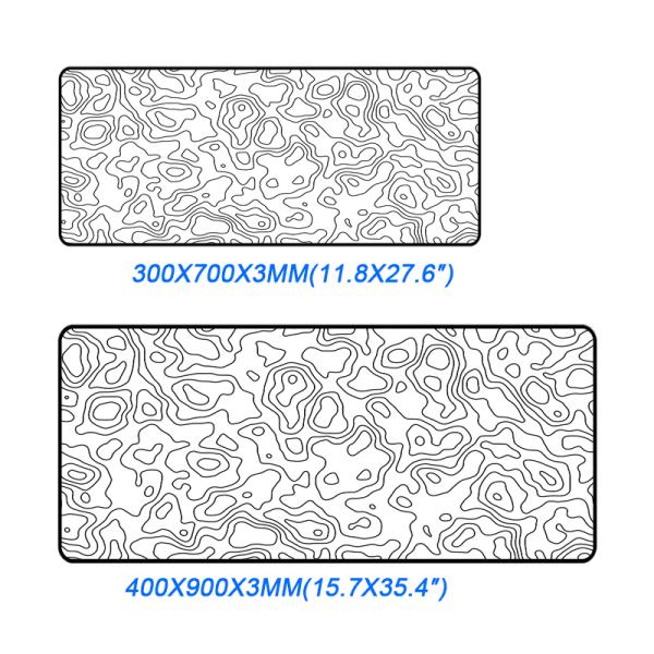 Color Print Rectangle Mouse Pad with Customized Line Pattern and Sublimation Printing