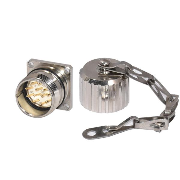 High Power Male Flange Square M2312 Pin Panel Mount Connector With Shielded