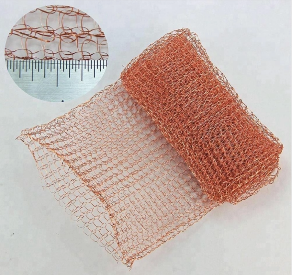 Pest Control Copper Knitted Mesh 500mm Width 10m Length Wear Resistance