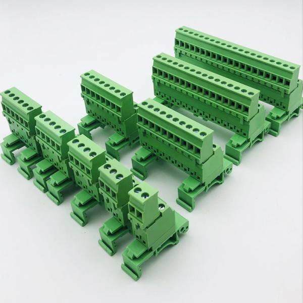 5.08mm / 0.2" Pitch Pluggable Screw Terminal Blocks Din Rail Mounting 300V 10A