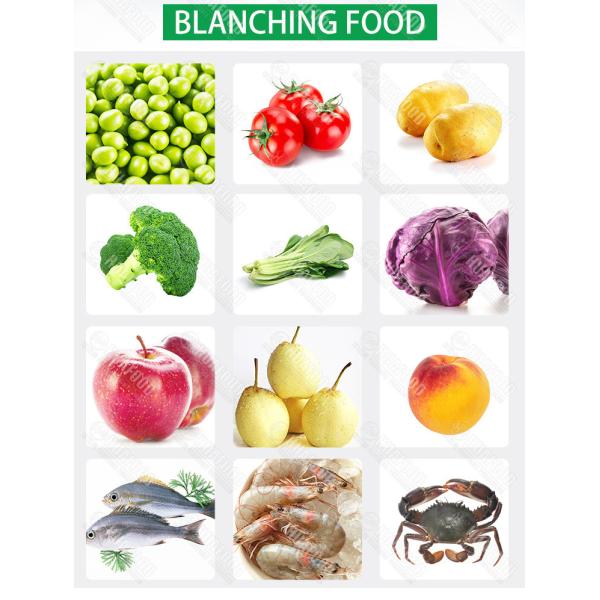 Sterilizing 2.95kw Tomato Vegetable Blanching Machine