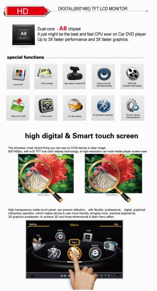 Ouchuangbo Car Navi Multimedia for Audi A3(2003-2011) 3G Wifi Auto Video DVD S100 System