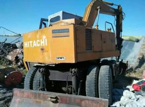 10 ton Used Hitachi Excavator ,Wheel EX100WD Excavator
