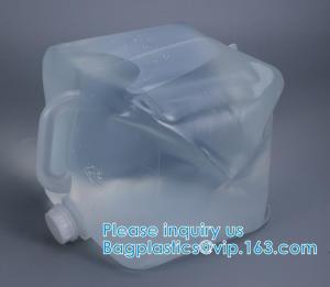 Quality 10l 20l Plastic Cubitainer Bag In Box Without Handle Foldable Jerry Can With Holes Tap Water Liquid Square Bucket for sale