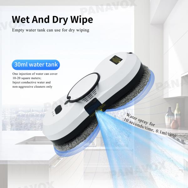 65dB Noise Level HuiDi Home Appliance Smart Robot Vacuum Cleaner for Window Glass Cleaning