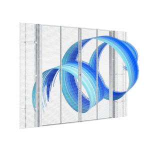 Quality P3.9-7.8Q50T Transparent Glass LED Screen Window Wall for sale