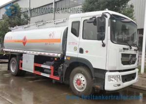 Quality 12m3 Stainless Steel Tanker Trailers , Small Fuel Tanker Truck 80 Km/H Max Speed for sale