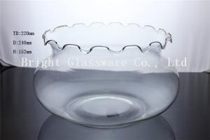 Quality Custom flower edge design glass fish tank wholesale, glass fish jar for sale