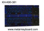 Illuminant Waterproof SS Industrial Metal Keyboard With Trackball Pointing