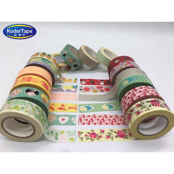 Custom Printed Foil Washi Paper Tapes For Planner Colorful Gold Masking Tape Washi