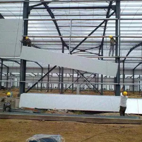 Prefab Steel Frame Shed Custom Color High Rise Storage Warehouse Building
