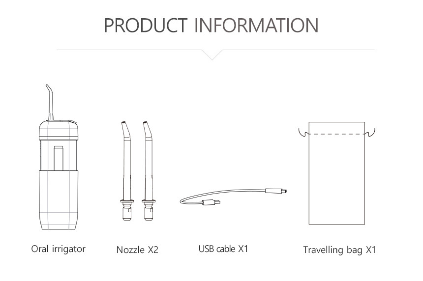 Portable Cordless Mini Water Flosser Type C Rechargeable Anti Skid