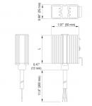 DC 10W / 20W Aluminium Industrial Electrical Heaters Din Rail Temperature