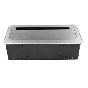 Custom Cable Cubby Box Tabletop Multimedia Connectivity Flip - Open Type