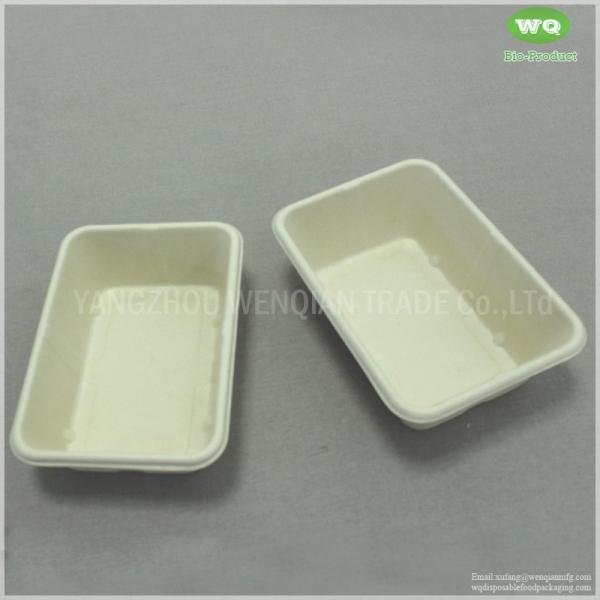 500ml Eco-Friendly Unbleached Sugarcane Pulp Rectangular Lunch Box ,750ml Biodegradable Tray 950ml Disposable Pulp Tray