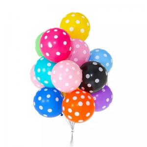 Quality Multicolor Custom Full Printing Latex Polka Dot Latex Balloons 12inch for sale