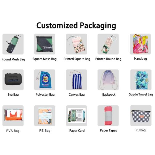 Custom Logo Quick Dry Sand Proof Recycled Towel Microfiber Print Swimming Custom Beach Towel Repreve Towel