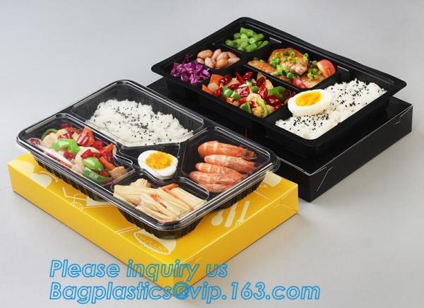 OEM and ODM custom plastic 2100ml pp 4 compartment plastic food box,disposable food container, plastic plate, plastic cu