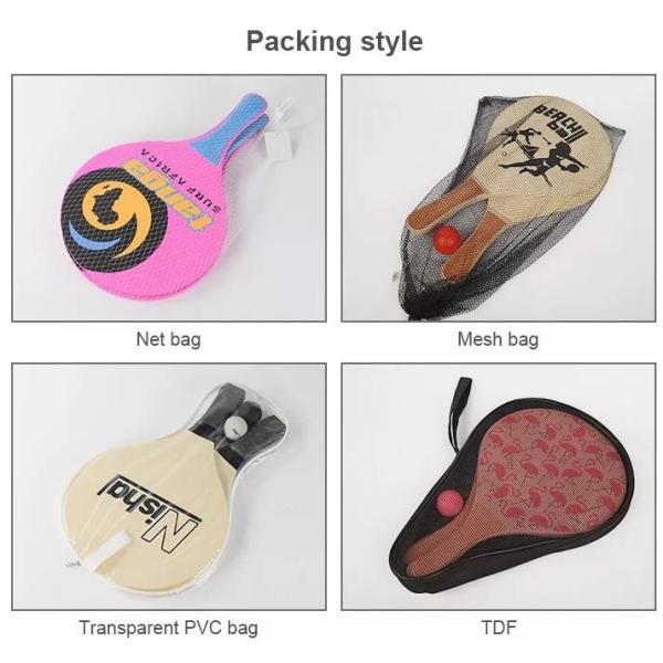 Plastic Handle Wooden Rackets Beach Customized Polyester Tennis Padel Racket