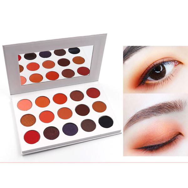 High quality highly pigmented 15 colors eyeshadow palette
