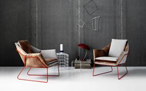 Quality Fabric New York Chair By Sergio Bicego , Stainless Steel Frame Saba Italia Chair for sale