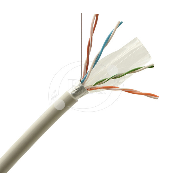 Full Solid Bare Copper Cat6 Lan Cable For Data Networking HD PE Insulation