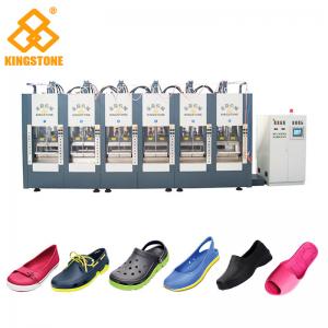 China Automatic EVA Slipper Garden Shoes Making Machine with 6 Stations on sale