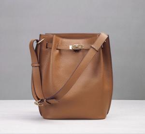 China high quality ladies tan leather bucket bag designer handbags women luxury calfskin shoulder bags famous brand handbags on sale