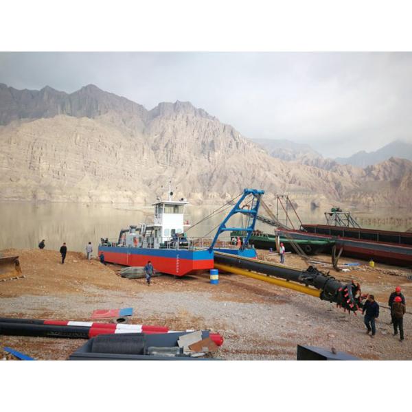 12m Dredging Depth Diesel Cutter Suction Sand Mining Dredge For Heavy Duty Sand Excavation