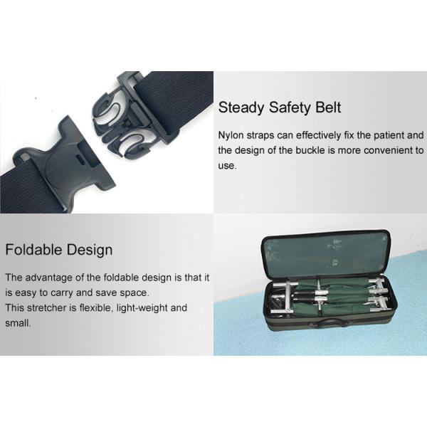 8 Inch Wheel Compact Medical Stretcher X-Ray Support White Orange Green