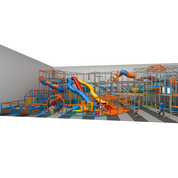 Custom Indoor Play Structure with Slide for 3-12 Year Olds