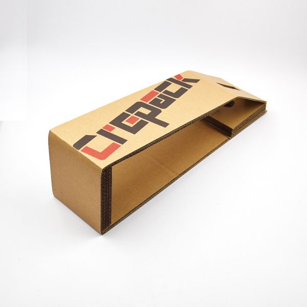 Corrugated Paper Simple Red Wine Box With Portable Rope Rigid Gift Boxes