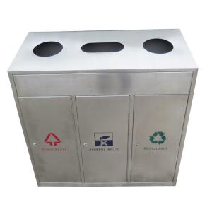 China Outdoor Street Recycling Trash Bins Industrial Dustbin China Wholesale Garbage Stainless Trash Bin on sale