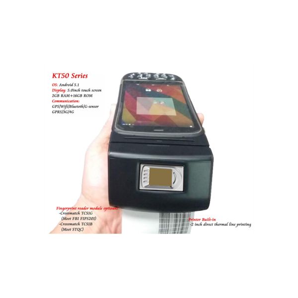 Rugged Mobile Device with Two Functions of Thermal Printer and Fingerprint Reader