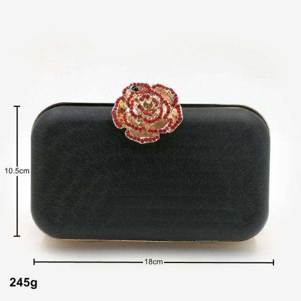 Gorgeous Stone Flower Bunch Box Clutch Frame Metal Clutch Frame